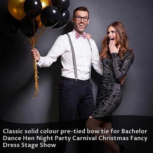 Ymapinc Sequin Bow Tie Sparkly Adjustable Glitter Necktie for Men Shiny Pre Tied Neck Ties for Banquet Carnival Costume Party in Kuwait