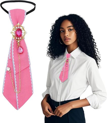 Neck Ties for Women and Men Vintage Rhinestone Bow Tie Pre-tied Mens Bowties for Girls Party School Work Casual in Kuwait