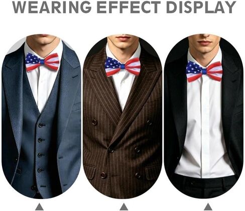 American Flag Bow Tie for Men Boys Dogs Bowtie Pretied Adjustable Bow Ties for Kids Men Independence Day Outfit Accessories for Boys Male Patriotic Bow Tie for Dogs Cats Bowties 4th of July Bow Ties in Kuwait