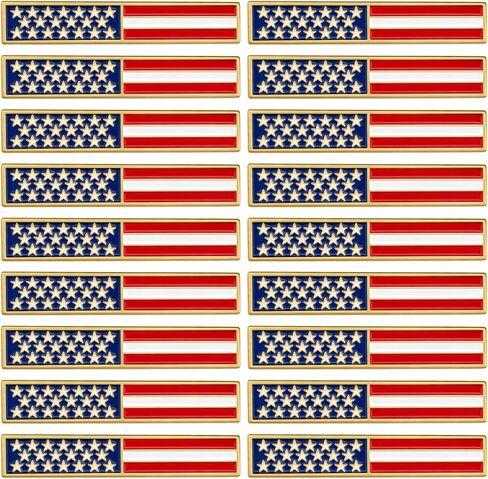 Suncalla 50 Pcs American Flag Lapel Pin 4th of July Star Eagle Lapel Pin 250th Anniversary Brooch Patriotic Accessories Gift in Kuwait