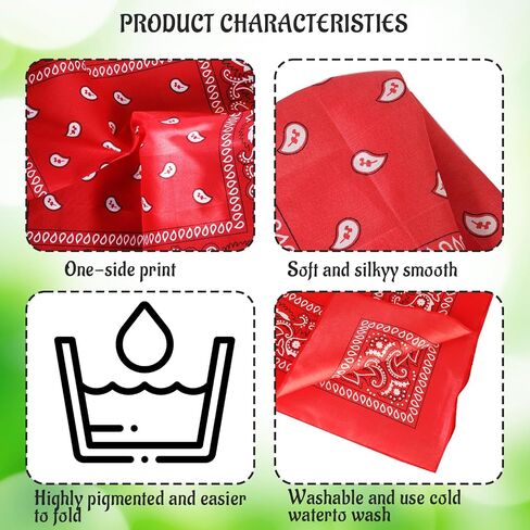100 Pcs Bandanas multipurpose Paisley Bandanas Bulk Unisex Cowboy Bandana Head Wrap Necktie Face Cover For daily use, parties Costume Replace anytime in Saudi Arabia