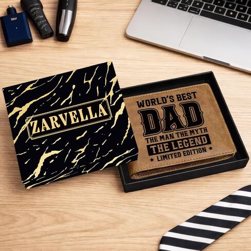 Birthday Gifts for Best Dad from Daughter Son, Fathers Day Gag Gift for Dad Husband, Leather Wallet for Men, Personalized Wallet for Fathers Day, Gift for Husband from Wife in Saudi Arabia
