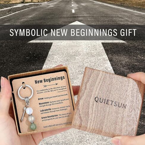 Quietsun Keychain Key Chains Women Cute Coworker Leaving Gifts Divorce Retirement Gift Woman Going Away New Beginnings Job Gift Friends Farewell Congratulations Goodbye Moving Away Sobriety Graduation in Kuwait