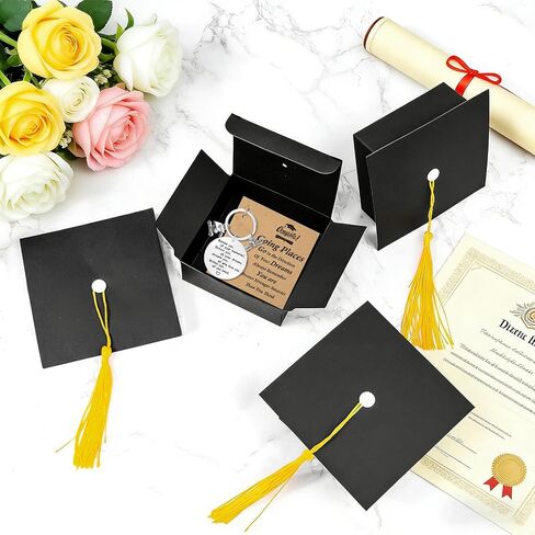24 Sets 2026 Graduation Gifts Bulk, with Positive Behind You All Your Memories Keychain, Quote Graduation Card, Grad Cap Box for Class of 2026, Graduation Gifts for Students, Adventure Begins Gifts in Saudi Arabia