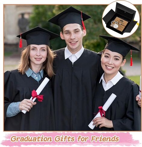 24 Sets 2026 Graduation Gifts Bulk, Positive Behind You All Your Memories Keychain, Compass Bracelets, Graduation Card, Cap Box for Class of 2026, Graduation Gifts for Students, Adventure Begins Gifts in Saudi Arabia