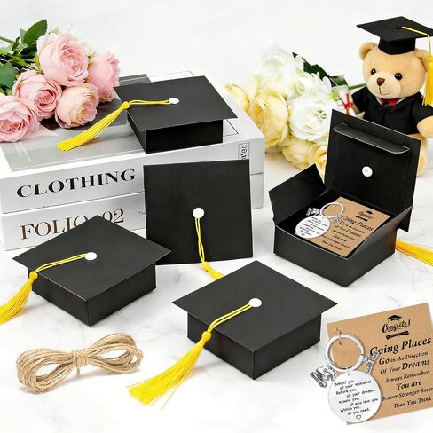 24 Sets 2026 Graduation Gifts Bulk Behind You All Your Memories Keychain Quote Card Comes in Grad Cap Box for Class of 2026 Adventure Begins Gifts Graduation Gifts for Students in Saudi Arabia
