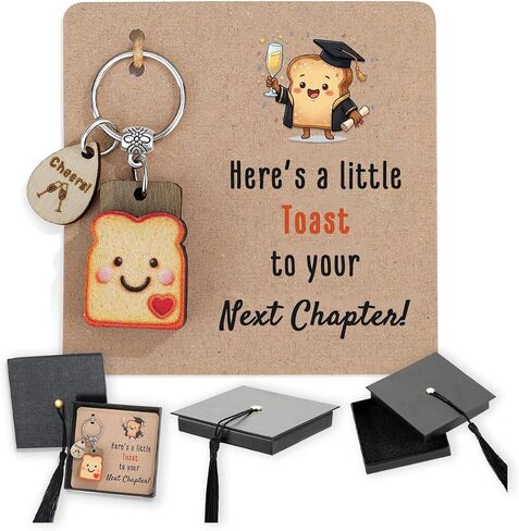 Quietsun Unique 2026 Graduation Gifts Her/Him - Meaningful/Funny Keychains with Graduation-Cap-Shape Box in Kuwait