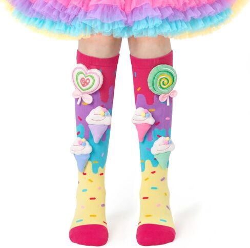 Crazy Socks for Kids - Funny Silly Knee High Ice Cream Cake Socks for Girls Children's Day Easter Birthday Gifts in Saudi Arabia