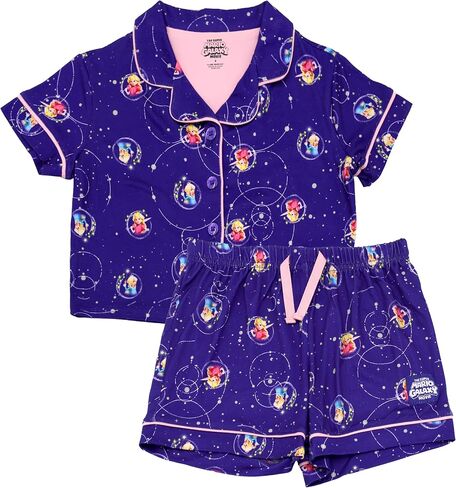 Nintendo Super Mario Galaxy Movie Princess Peach Pajamas for Girls, 2 Piece Rosalina & Princess Peach Pjs for Girls, 4-10 in Kuwait