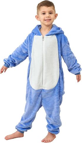 ملابس أطفال من Animal Onesie - بيجامة حيوانات من الفلانيل الناعمة لعيد الهالوين للفتيات والفتيان in Kuwait