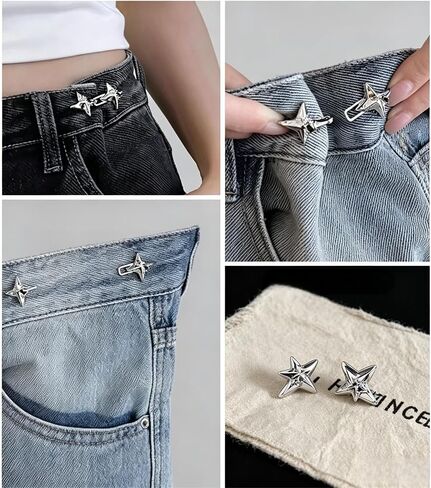 Adjustable Alloy Invisible Waist Buckle - Seamless Jeans Waist Tightening Tool, Fashion Accessory for Women, Casual Style, Hand Washable, Everyday Commute Essentials|Casual Fashion Accessory|Adjustabl in Kuwait