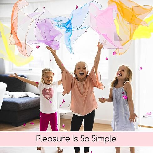 6 Colorful Juggling Scarves, 60x60cm Dance Props, Performance & Play in Kuwait