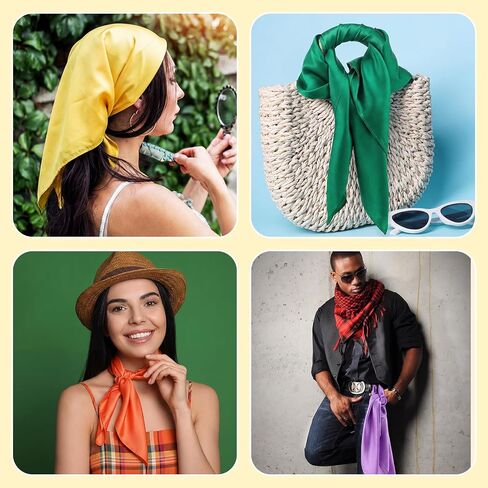 Sosation 24 Pcs 24 Inch Sensory Play Scarves Multicolor Dance & Music Scarves Juggling Scarf for Adults Elderly Rhythm Band Movement Scarf Soft Imitation Silk for Square Dance Magic Trick Accessories in Kuwait