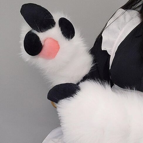 Halloween Cosplay Sheep Hoof Shape Gloves Full Finger Mitten Cute Carnivals Outdoor Plush for Girls Sheep Hoof in Saudi Arabia