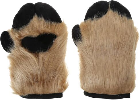 Halloween Cosplay Sheep Hoof Shape Gloves Full Finger Mitten Cute Carnivals Outdoor Plush for Girls Sheep Hoof in Saudi Arabia