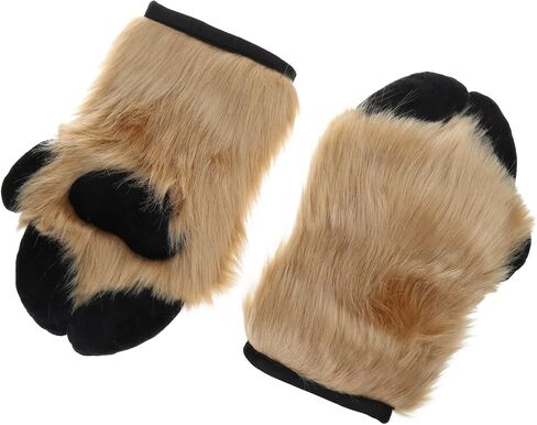 Halloween Cosplay Sheep Hoof Shape Gloves Full Finger Mitten Cute Carnivals Outdoor Plush for Girls Sheep Hoof in Saudi Arabia