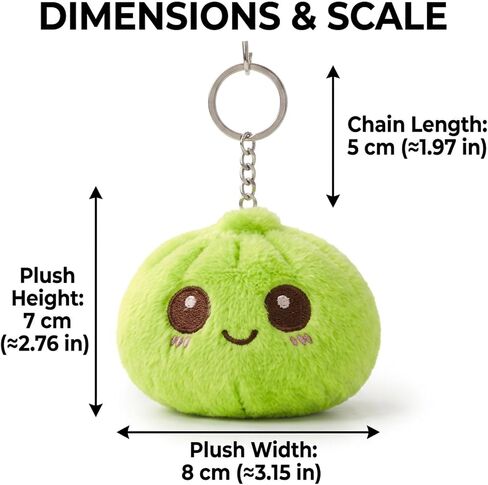 6 Pack Cute Plush Dumpling Keychain - Dumpling Stuffed Toy Keyring for Bag, Backpack - Kawaii Mini Plushie Gift for Kids, Teens - Halloween Trick or Treat Party Favors in Saudi Arabia