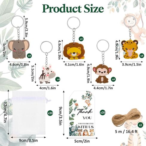 We Can Bear Wait Baby Shower Favors - 20 Set Bearly Wait Baby Shower Decorations Keychains, Brown Bear Themed Keychains with Thank You Tags, Gender Reveal & Birthday Gift for Guest in Saudi Arabia