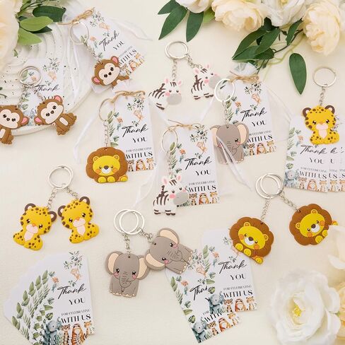 We Can Bear Wait Baby Shower Favors - 20 Set Bearly Wait Baby Shower Decorations Keychains, Brown Bear Themed Keychains with Thank You Tags, Gender Reveal & Birthday Gift for Guest in Saudi Arabia