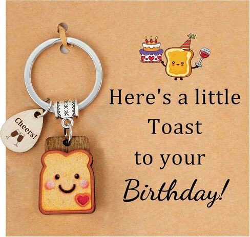 PEALICIOUS Toast Keychain for Girls, New Beginnings Gifts Next Chapter, Love Engagement Housewarming Birthday New Job Gifts in Kuwait