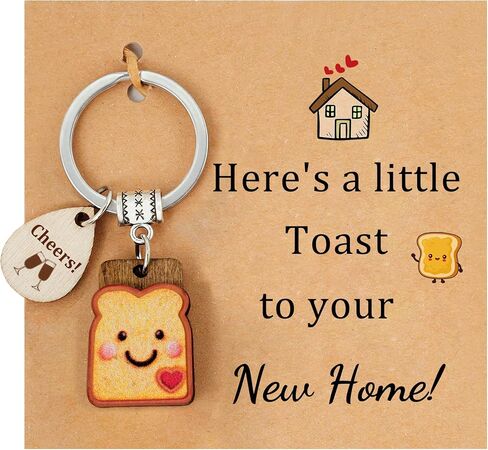PEALICIOUS Toast Keychain for Girls, New Beginnings Gifts Next Chapter, Love Engagement Housewarming Birthday New Job Gifts in Kuwait