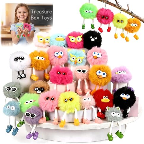 Niskite Treasure Box Toys for Classroom: 24Pcs Cute Plush Keychains - Highly Motivating Student Rewards For Teachers - Premium Class Prize For The Entire Semester in Saudi Arabia