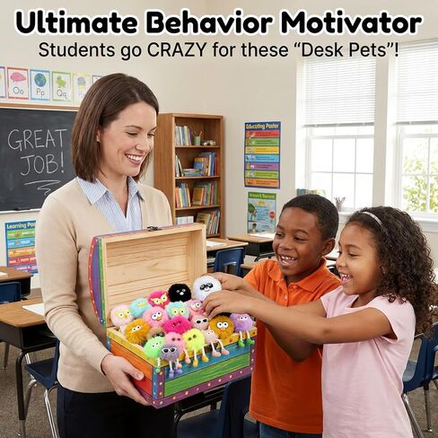 Niskite Treasure Box Toys for Classroom: 24Pcs Cute Plush Keychains - Highly Motivating Student Rewards For Teachers - Premium Class Prize For The Entire Semester in Saudi Arabia