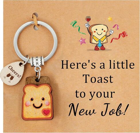 PEALICIOUS Toast Keychain for Girls, New Beginnings Gifts Next Chapter, Love Engagement Housewarming Birthday New Job Gifts in Kuwait