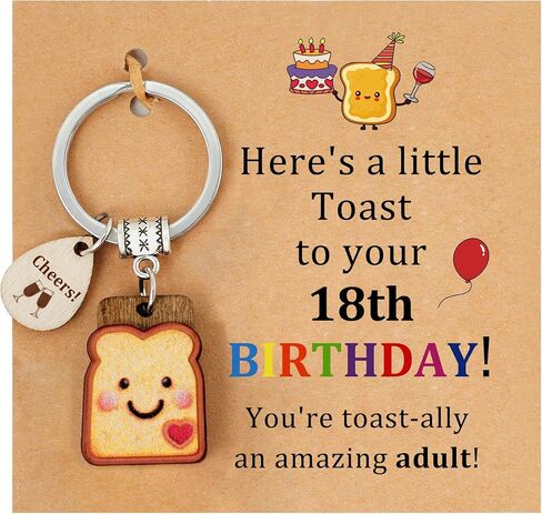 PEALICIOUS Toast Keychain for Girls, New Beginnings Gifts Next Chapter, Love Engagement Housewarming Birthday New Job Gifts in Kuwait