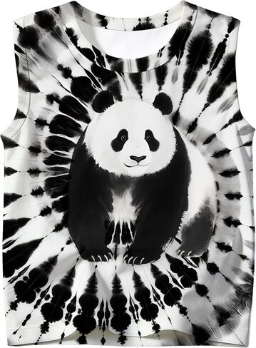 Kids Tie Dye Tank Tops for Boys and Girls Outfit Clothes Sleeveless Shirts Hippies Tees for 5-14 Years in Saudi Arabia