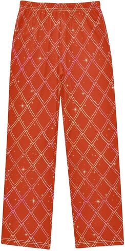 Snake Print Blue Glitter Shiny Pajama Pants Long Sleep Pant Soft PJ Bottoms Sleepwear Elastic Waist in Kuwait