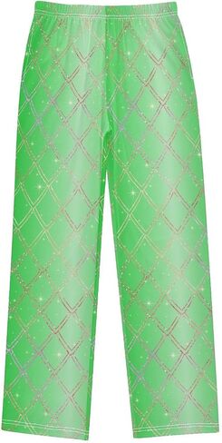 Snake Print Blue Glitter Shiny Pajama Pants Long Sleep Pant Soft PJ Bottoms Sleepwear Elastic Waist in Kuwait