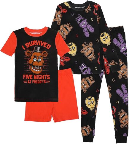 Bioworld Five Nights At Freddy's I Survived Freddy Face Boy's 4-Pack Pajama Set in Kuwait