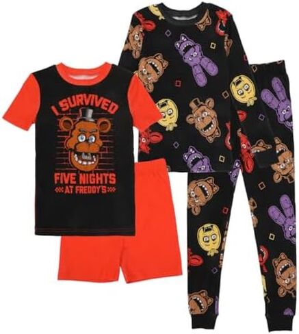 Bioworld Five Nights At Freddy's I Survived Freddy Face Boy's 4-Pack Pajama Set in Kuwait