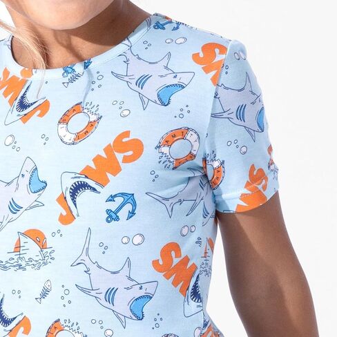 Bellabu Bear JAWS Kids Shorts Set for Boys & Girls, Matching Family Pajamas, Rayon from Bamboo in Saudi Arabia