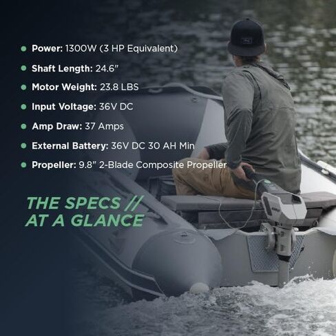Newport NT300 Electric Outboard Motor - 3HP 1300W Brushless Direct Drive, 66-Mile Range, Ultra-Quiet, Maintenance-Free, Portable, Digital Throttle with LCD Display in Saudi Arabia