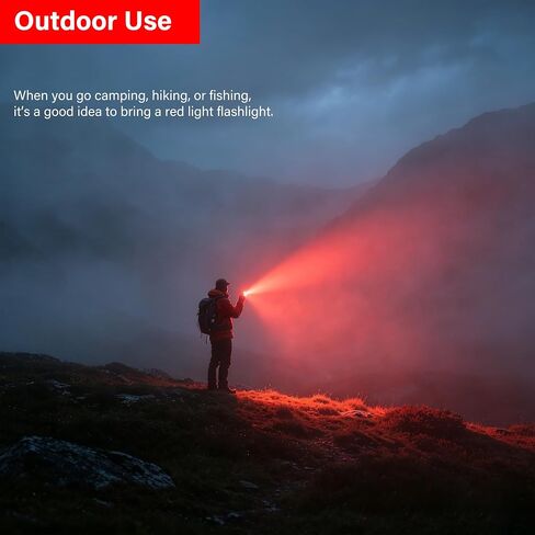 LED Red Light Flashlight High Power Single Mode for Astronomy Night Observation Aviation Outdoor Activities, 2-Pack in Saudi Arabia