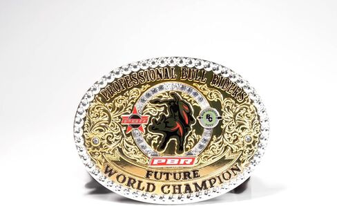 Big Country Toys PBR Future World Champion Clip-On Belt Buckle – Kids Dress-Up Accessory – Plastic Gold Belt Buckle with Bold PBR Graphics in Kuwait