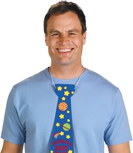 Fun Express Color Your Own Father's Day Tie Craft Kit (12 Count) - DIY Art & Crafts for Kids, Toddlers. Fun Personalized Handprint & Keepsakes for Dad, Grandpa - World’s Best Dad Design in Kuwait