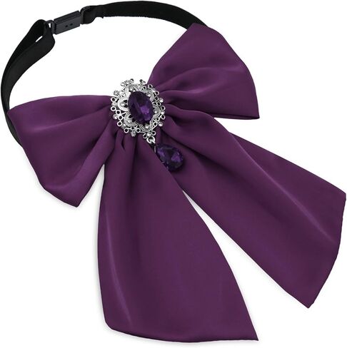 Bow Ties for Women Girls, Satin Womens Bowtie with Rhinestone Cute Ladies Bowties for School Party Prom Work in Kuwait