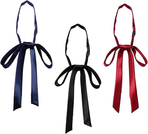 Black Bow Tie for Women Girl, Black Pre-tied Necktie Women Tie Wedding Party Ceremony Accessories in Kuwait