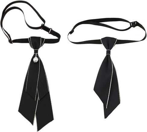 Black Bow Tie for Women Girl, Black Pre-tied Necktie Women Tie Wedding Party Ceremony Accessories in Kuwait