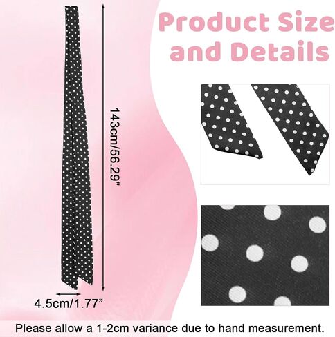 Polka Dot Scarf for Women Self-tied Ties for Women Lady Girl Ribbon Womens Bow Tie for School Casual Party Prom in Kuwait