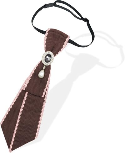 Rhinestone Ties for Women, Pre-tied Crystal Womens Tie Adjustable Girl's Bowtie for School Party Business Prom in Saudi Arabia