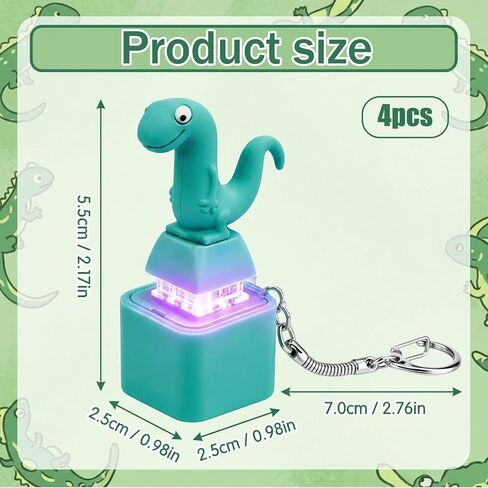 4PCS Lizard Button Fidget Toy, Lizard Keychain Sound Toy with Colorful Light & Real Keyboard Click Fidget, Adults Keyboard Clicker for Stress Relief & Travel & Fun in Kuwait