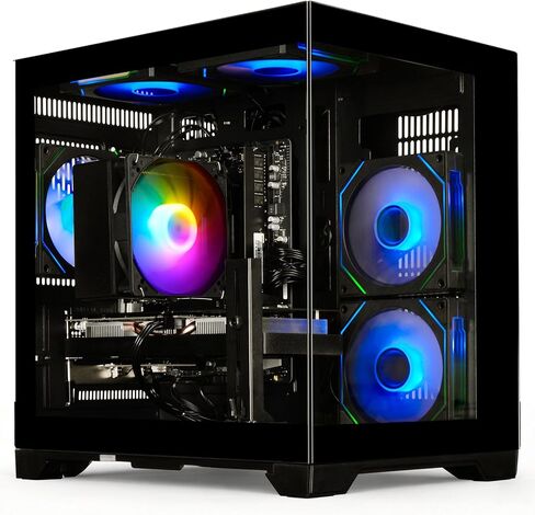 LXZ Gaming PC Desktop Computer - Ryzen 5 5500, Radeon RX 6500XT 4GB, 16GB DDR4 RAM, 512GB NVME SSD, Prebuilt Tower PC for Home & Office Work Every Day Use (White) in Saudi Arabia