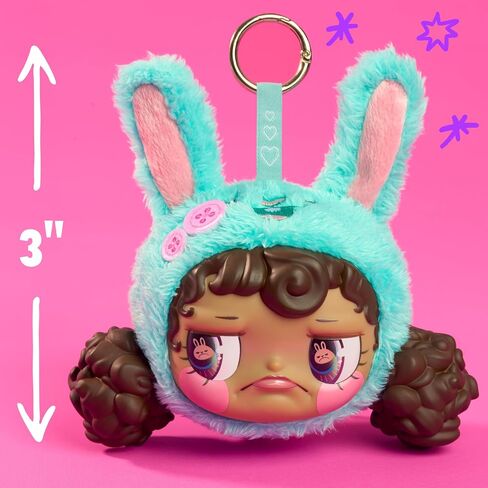 HAPPY HAUL Sour Pouts Paw-ty Crashers Vinyl Plush Clip-Ons, Vinyl-Faced Plush Clip-On Blind Box Collectible Toy, Short-Run Drop, 3-Inch Stuffed Toy, Ages 8 and up in Saudi Arabia