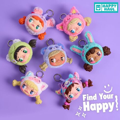 HAPPY HAUL Sour Pouts Paw-ty Crashers Vinyl Plush Clip-Ons, Vinyl-Faced Plush Clip-On Blind Box Collectible Toy, Short-Run Drop, 3-Inch Stuffed Toy, Ages 8 and up in Saudi Arabia