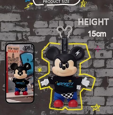 MINISO Disney Mickey OOTD Series Vinyl & Plush Blind Box، شخصيات مجسمة ألعاب قابلة للتجميع، سلسلة مفاتيح ديزني ميكي قطيفة لمقتنيات هدايا مفاجآت عيد الميلاد (واحدة عشوائية) in Kuwait