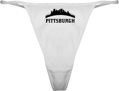 ملابس داخلية ثونغ كلاسيكية من CafePress Pittsburgh PA Skyline، سراويل داخلية نسائية in Kuwait